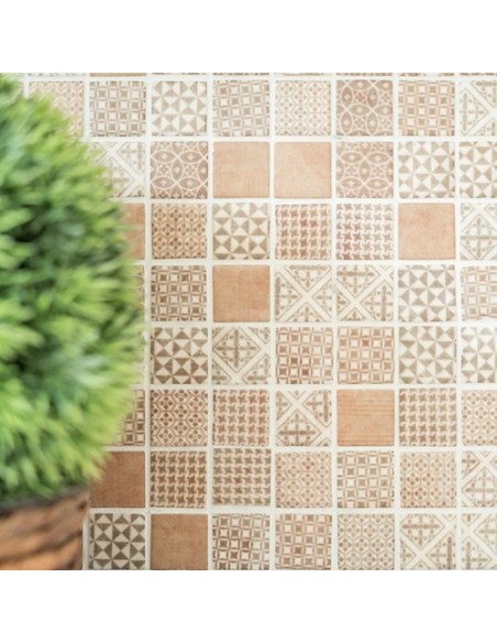 Mosaik ECO Patchwork Brun | Ekosten.se