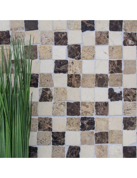 Natursten Marmormosaik Beige Creme | Ekosten.se