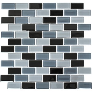 Brickmosaik Murförband Kristall Svart Mix | Ekosten.se