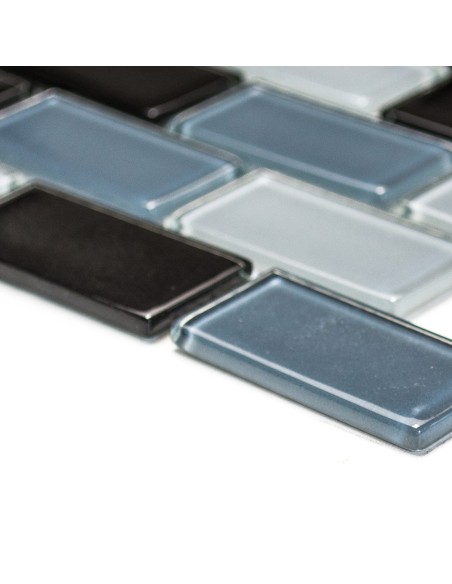 Brickmosaik Murförband Kristall Svart Mix | Ekosten.se