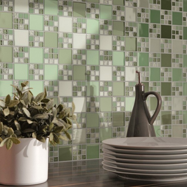 Kombi Mosaik Kristall Grön Mix | Ekosten.se