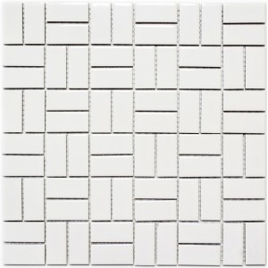 Mosaik Keramik Väderkvarn Vit Blank | Ekosten.se
