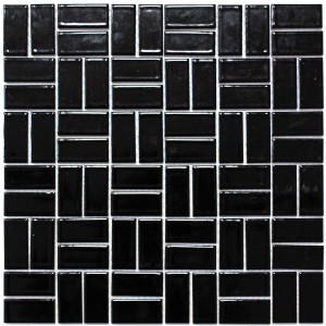 Mosaik Keramik Väderkvarn Svart Blank | Ekosten.se