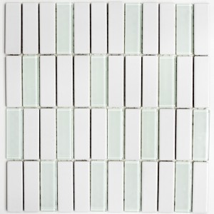 Stavmosaik Glas Keramik Vit Matt | Ekosten.se
