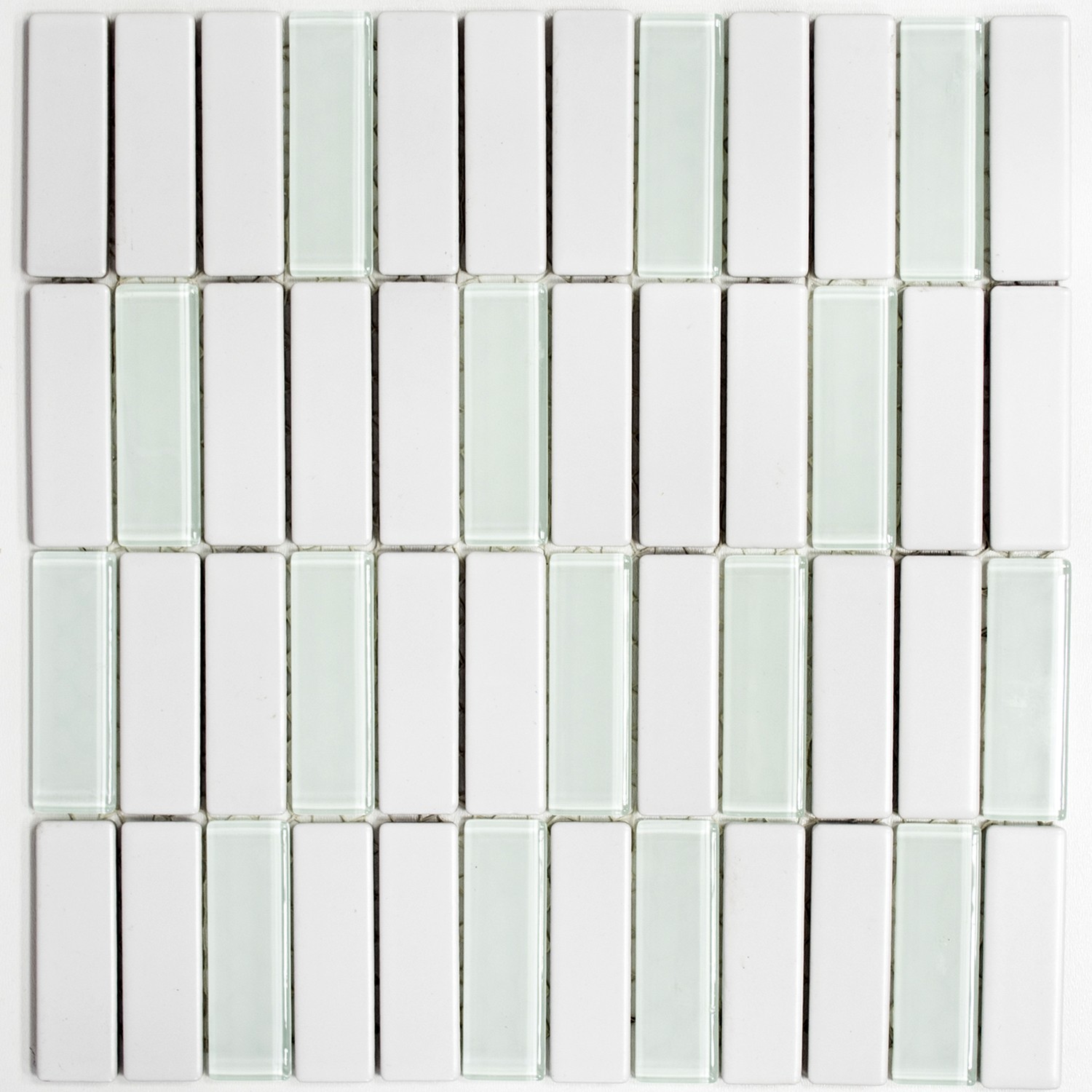 Stavmosaik Glas Keramik Vit Matt | Ekosten.se