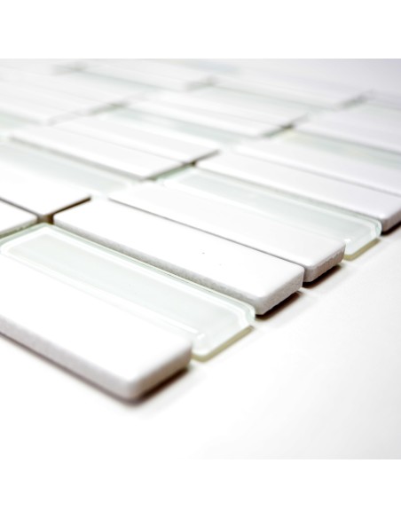 Stavmosaik Glas Keramik Vit Matt | Ekosten.se