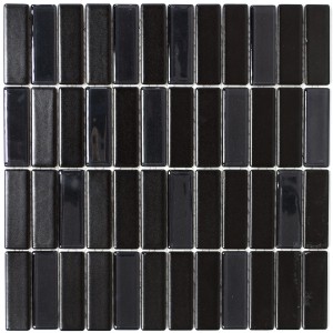 Svart Stavmosaik Glas Keramik Matt | Ekosten.se