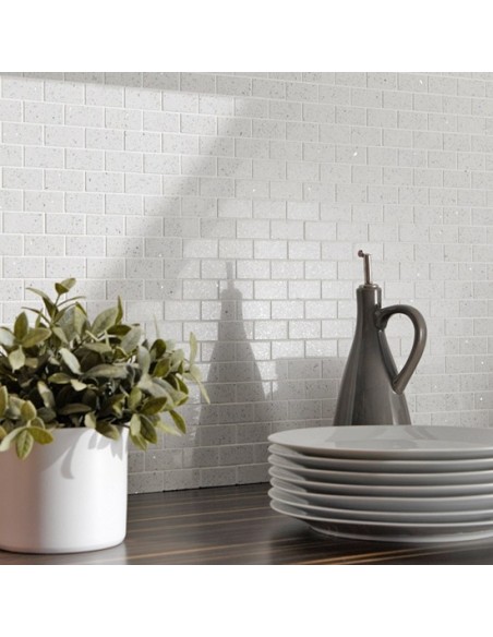 Komposit Brickmosaik Murförband Vit | Ekosten.se