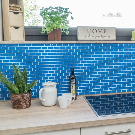 Komposit Brickmosaik Murförband Blå | Ekosten.se