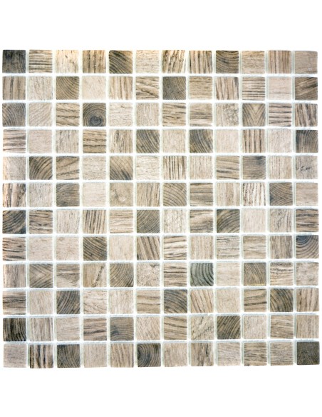 Wood Glasmosaik Träoptik Grå Beige Mix | Ekosten.se
