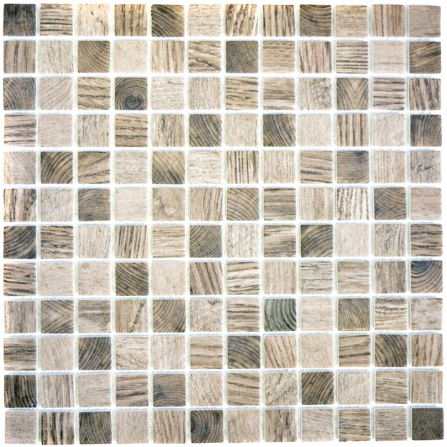Wood Glasmosaik Träoptik Grå Beige Mix | Ekosten.se