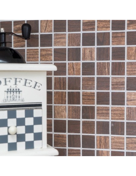 Wood Mosaik Glas Träoptik Brun Mix | Ekosten.se
