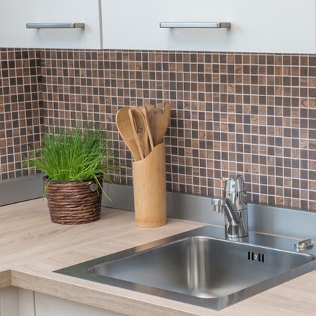 Wood Mosaik Glas Träoptik Brun Mix | Ekosten.se