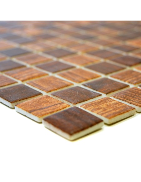 Wood Mosaik Glas Träoptik Brun Mix | Ekosten.se