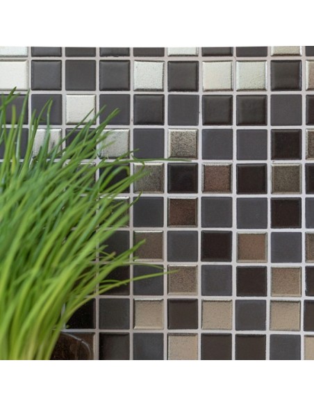 Mosaik Keramik Trinity Svart Silver | Ekosten.se