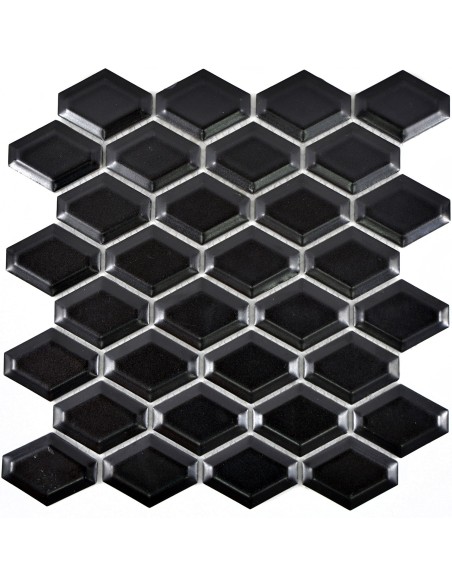 Diamond Metro Mosaik Svart Matt | Ekosten.se