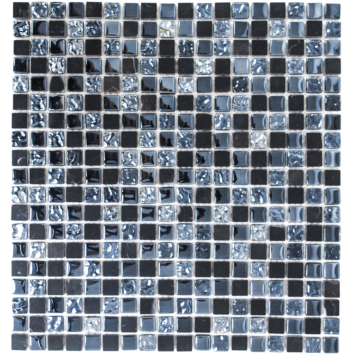 Mosaik Kristall Marmor Svart Grå Mix | Ekosten.se