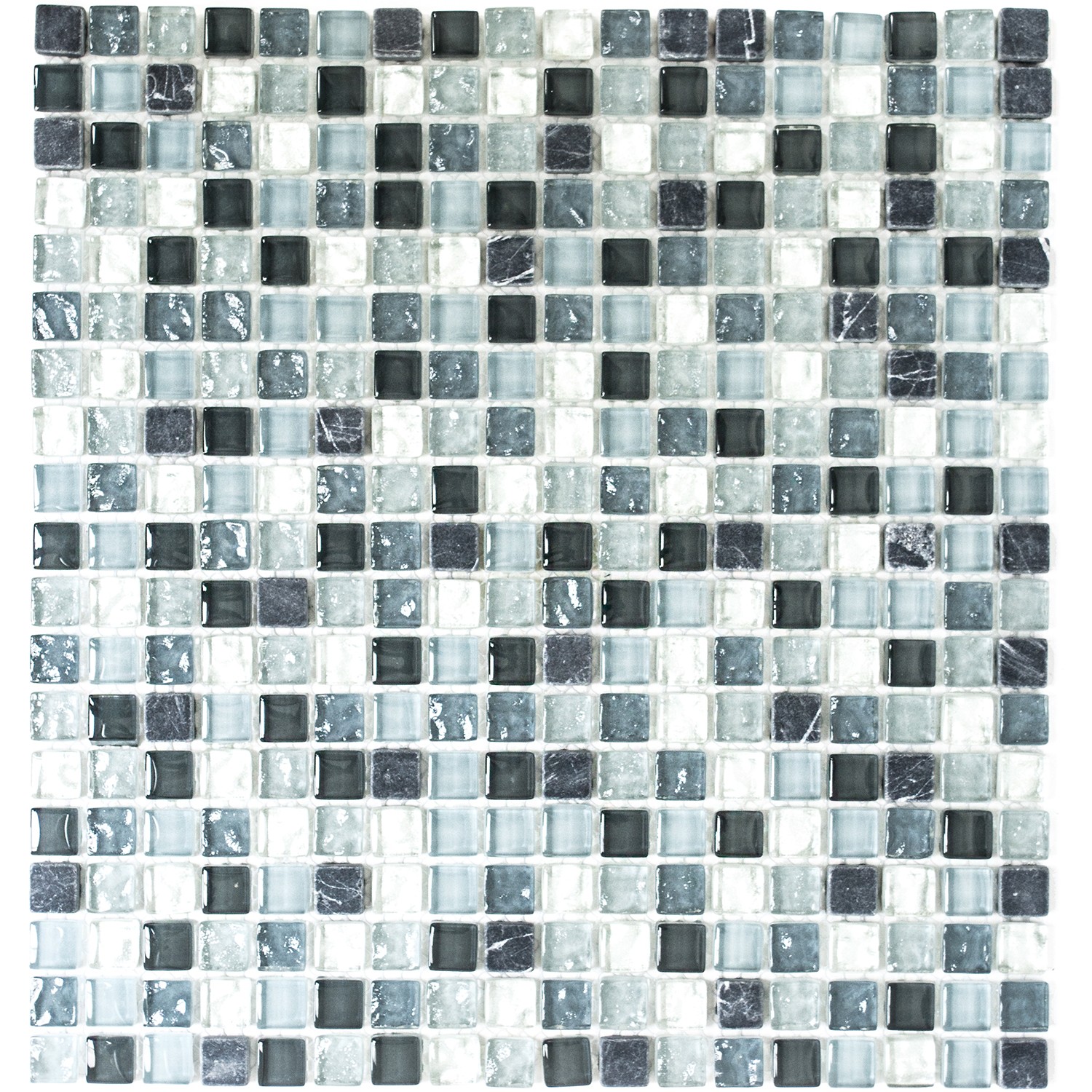 Mosaik Kristall Marmor Vit Grå | Ekosten.se