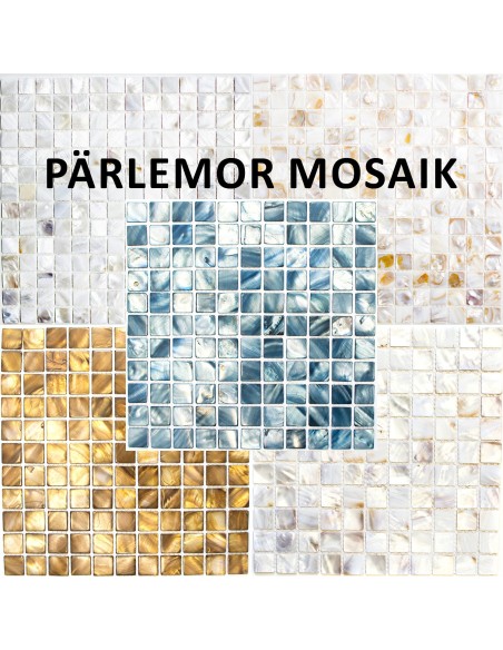 Pärlemor Mosaik Blå Grå | Ekosten.se