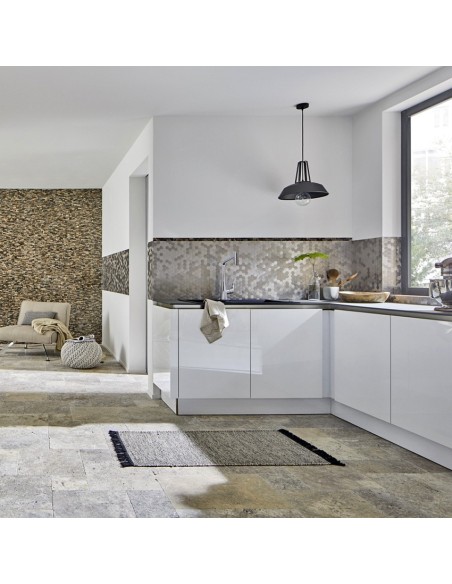 Silver Natursten Travertin French Pattern | Ekosten.se