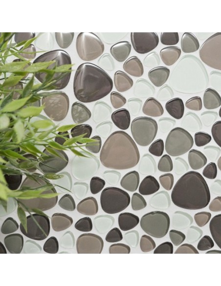 Kristall Mosaik Oregelbunden Beige Brun | Ekosten.se