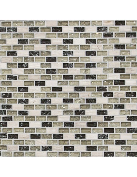 Kristall Marmor Brickmosaik Grå Grön | Ekosten.se