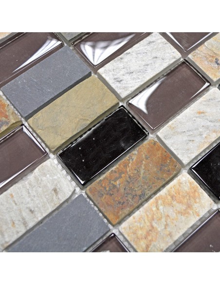 Brickmosaik Kristall Natursten | Ekosten.se